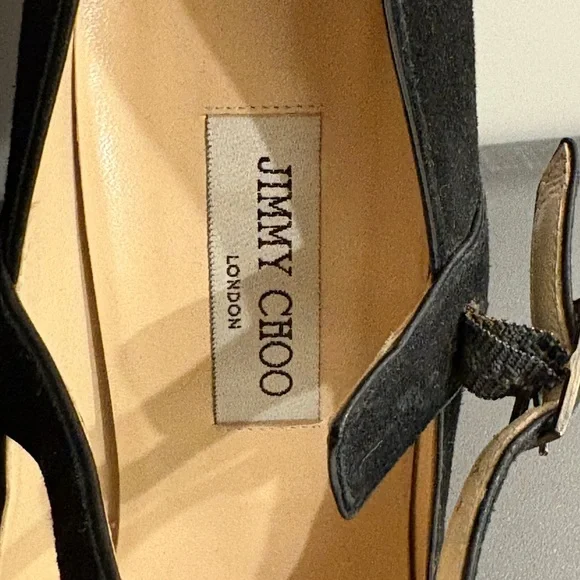 Jimmy Choo Black Suede Mary Jane Heels size 39 - Picture 3 of 11